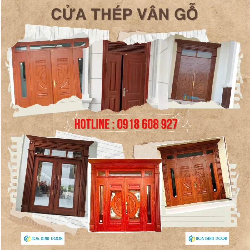 Cửa Thép Vân Gỗ Từ Hoabinhdoor